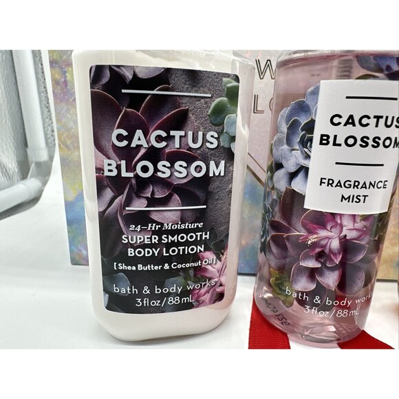 Bath & Body Works CACTUS BLOSSOM Travel Love Gift Box Set Mist Gel Lotion New - Picture 3 of 7
